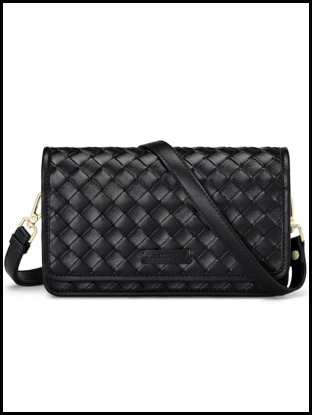 Woven Crossbody Bag Small RFID Wallet Purse with Adjustable Strap